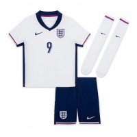 Camisa de Futebol Inglaterra Harry Kane #9 Equipamento Principal Infantil Europeu 2024 Manga Curta (+ Calças curtas)
